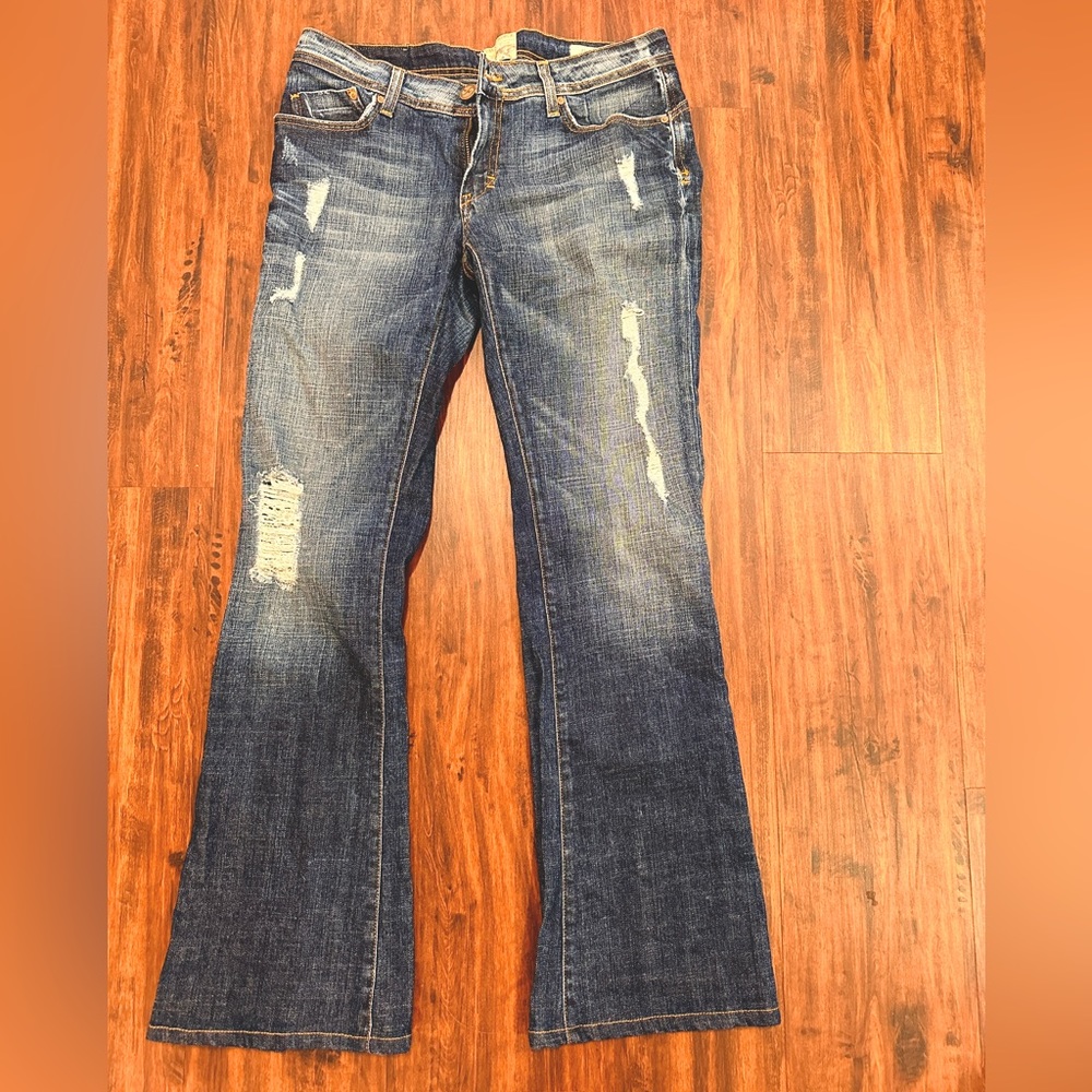 Dylan George Distressed Flare Jeans